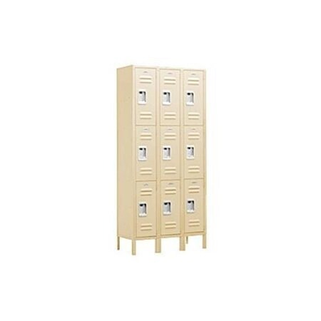 Salsbury Industries Salsbury Industries 63368TN-A 36 in. W x 78 in. H x 18 in. D Standard Metal Locker-Triple Tier-3 Wide-Tan-Assembled 63368TN-A